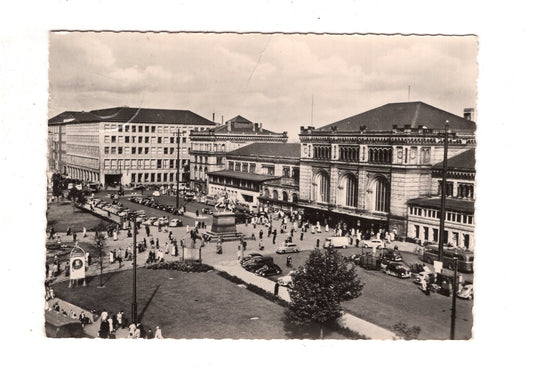 Ansichtskarte Hannover / Hauptbahnhof mit Ernst-August-Platz / J1-55