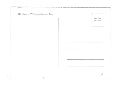 Ansichtskarte Nürnberg / Westtorgraben mit Burg / M1-53