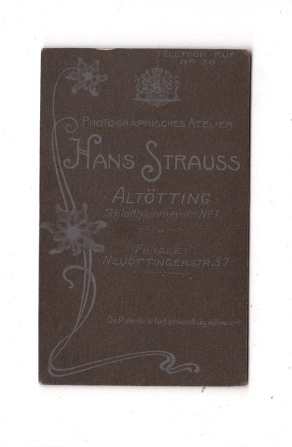Fotografie Feine Dame - Altötting um 1910 / CDV L1-31