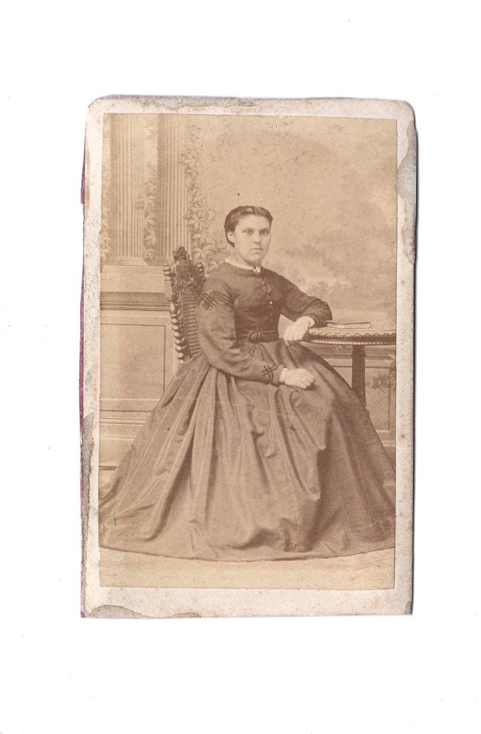 Fotografie Feine Dame - unbekannter Ort 1870er