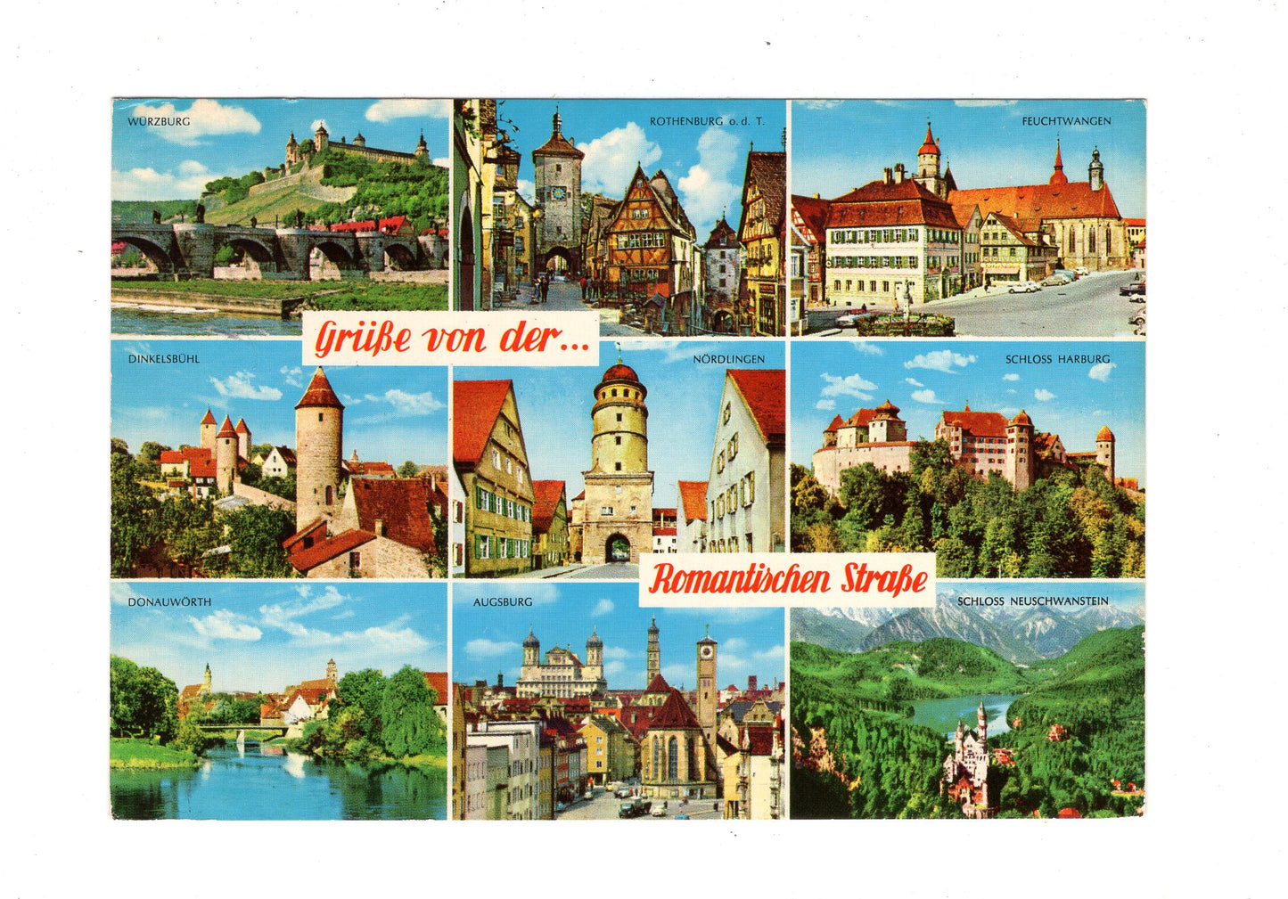 Ansichtskarte Grüße von der Romantischen Straße / H1-61