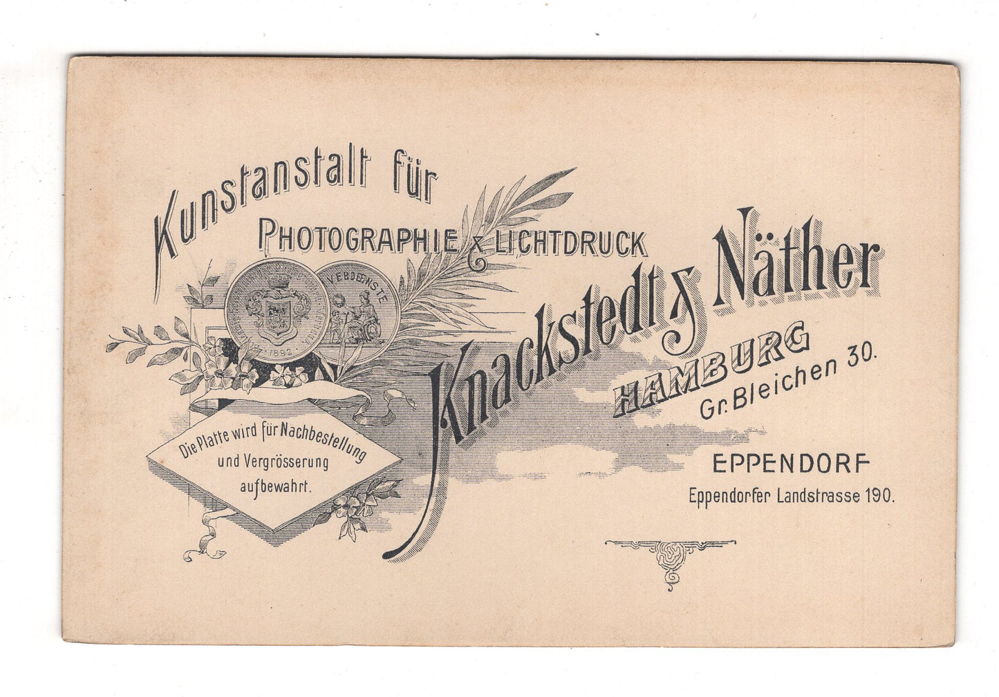 Fotografie Feiner Herr - Hamburg 1890er / CAB W-35