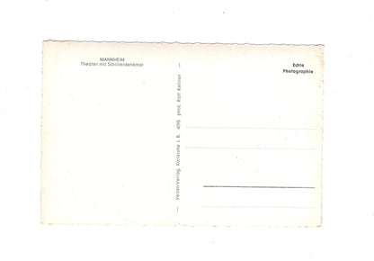Ansichtskarte Mannheim / Theater mit Schillerdenkmal