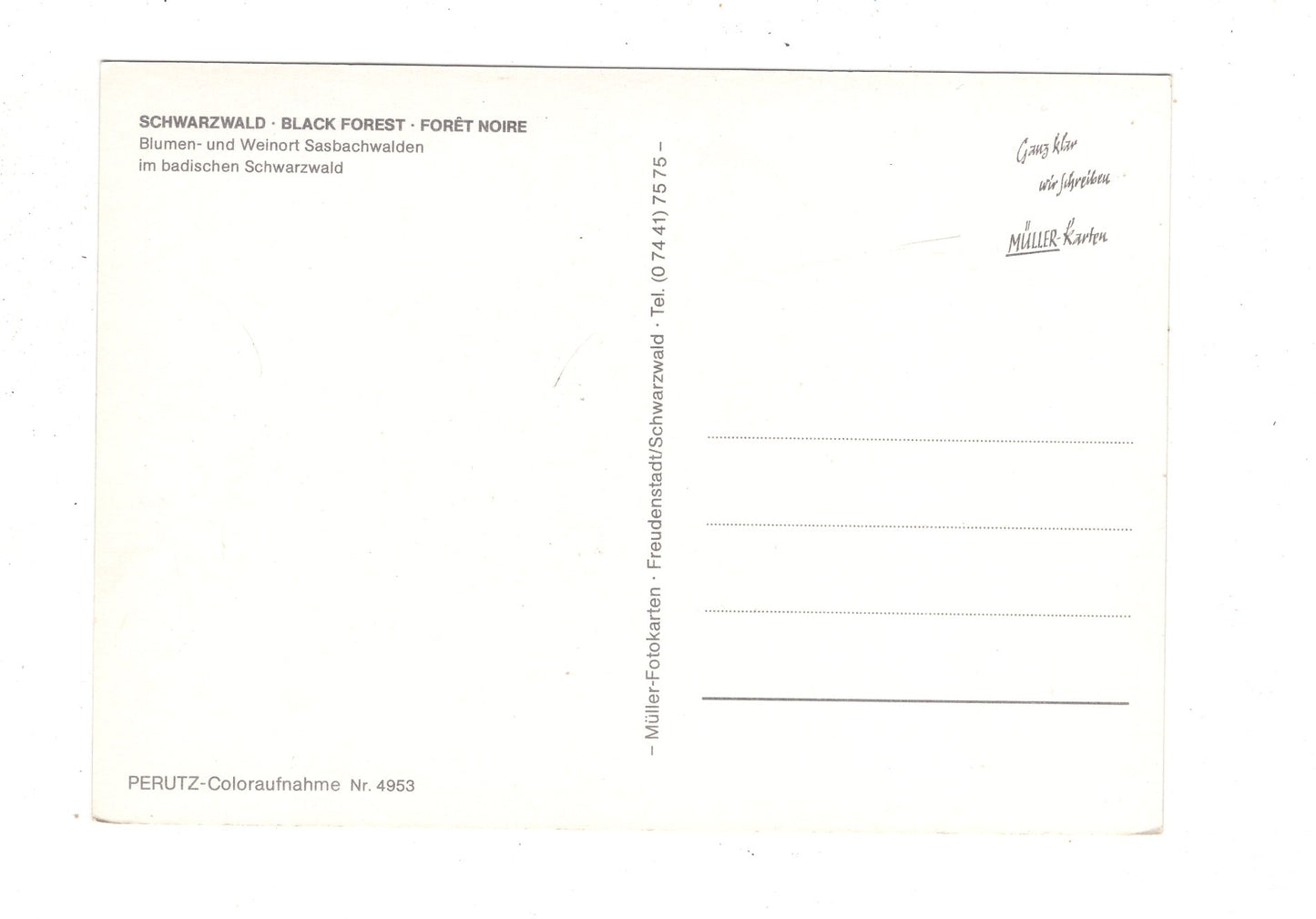 Ansichtskarte Sasbachwalden im badischen Schwarzwald / K1-48