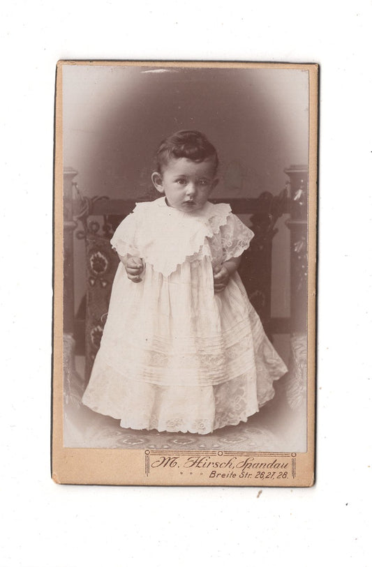 Fotografie Niedliches kleines Kind - Spandau 1890er / CDV M1-33