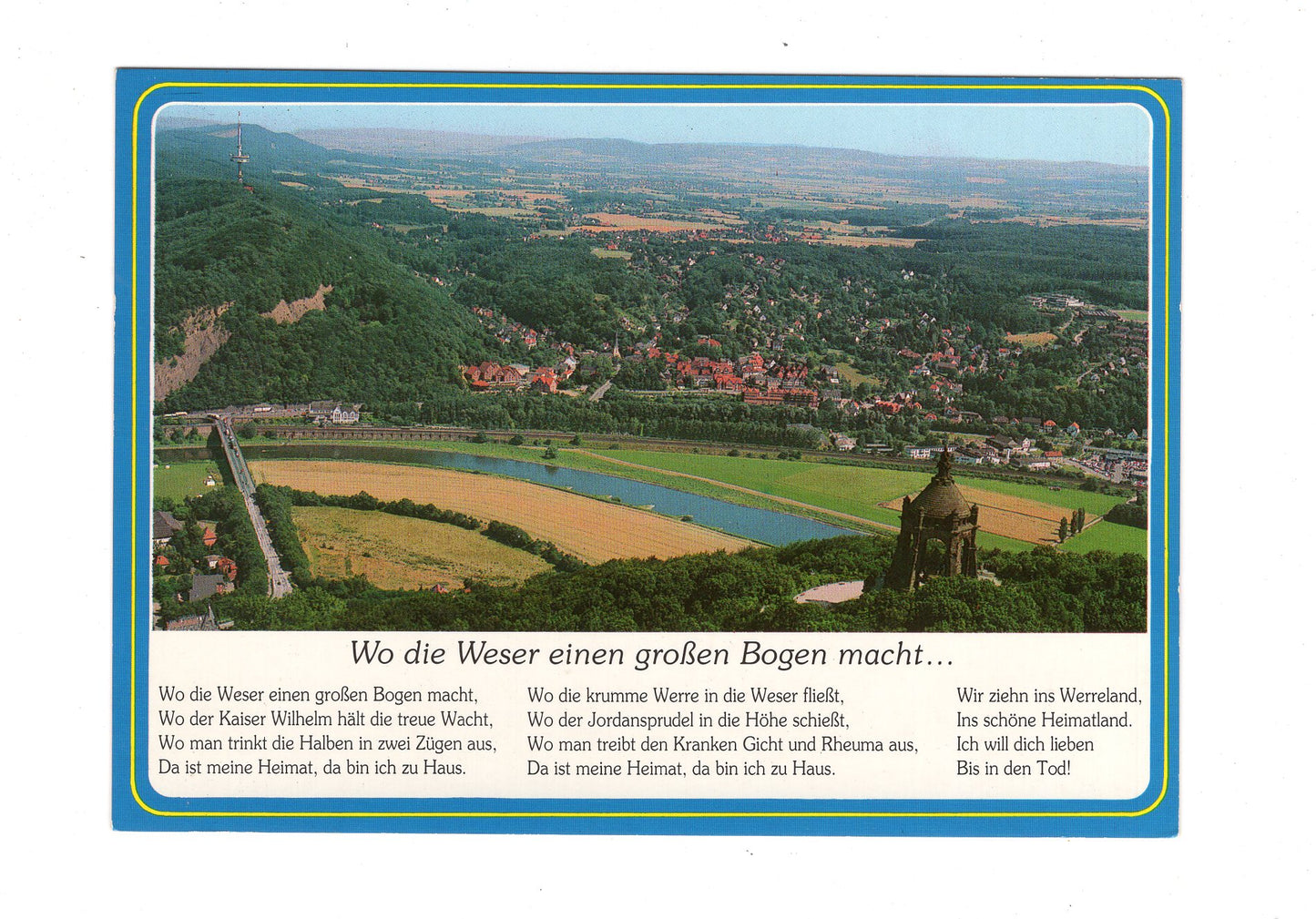 Ansichtskarte Weserbogen mit Kaiser-Wilhelm-Denkmal / I1-60