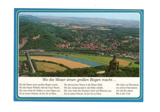 Ansichtskarte Weserbogen mit Kaiser-Wilhelm-Denkmal / I1-60