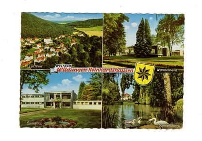 Ansichtskarte Bad Wildungen-Reinhardshausen / Schwanenteich +++