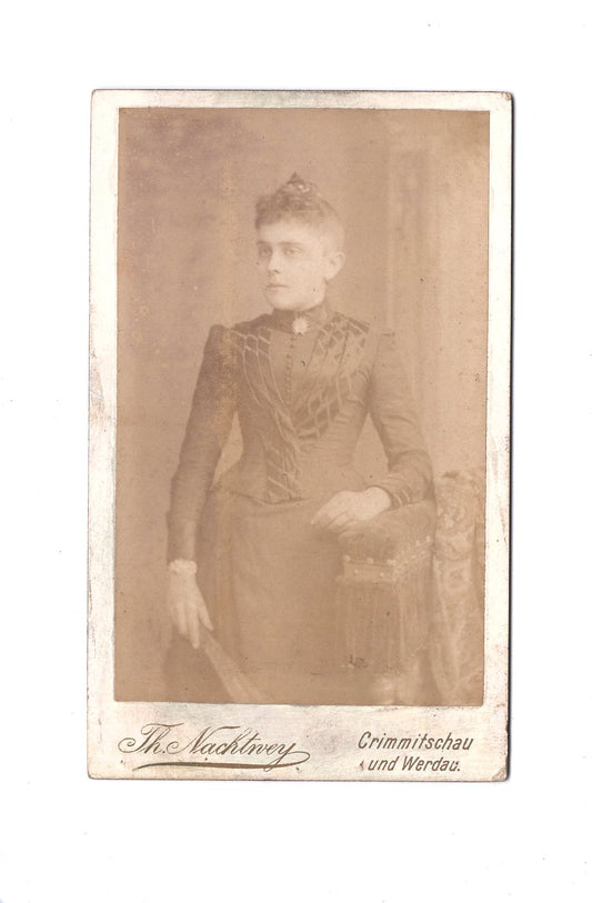 Fotografie Feine Dame - Crimmitschau & Werdau 1880er