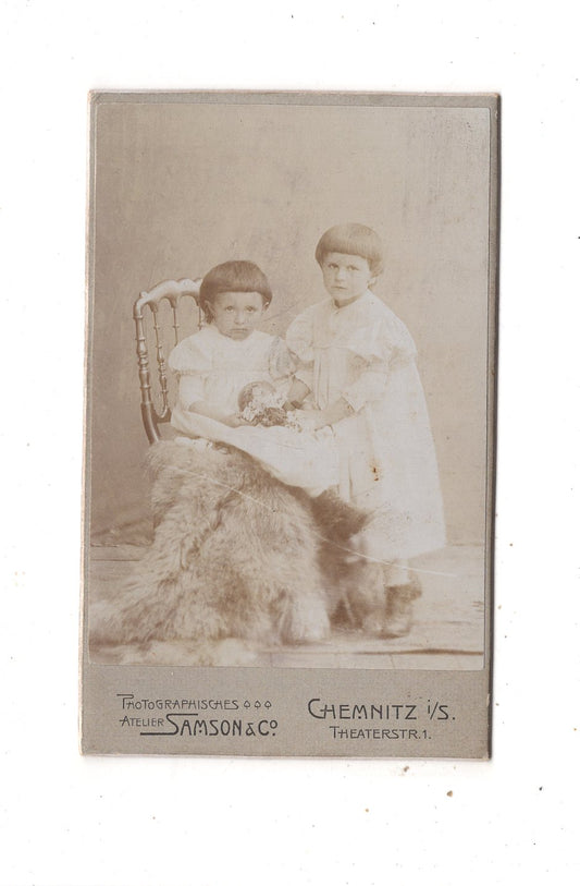 Fotografie Niedliche kleine Kinder - Chemnitz um 1900