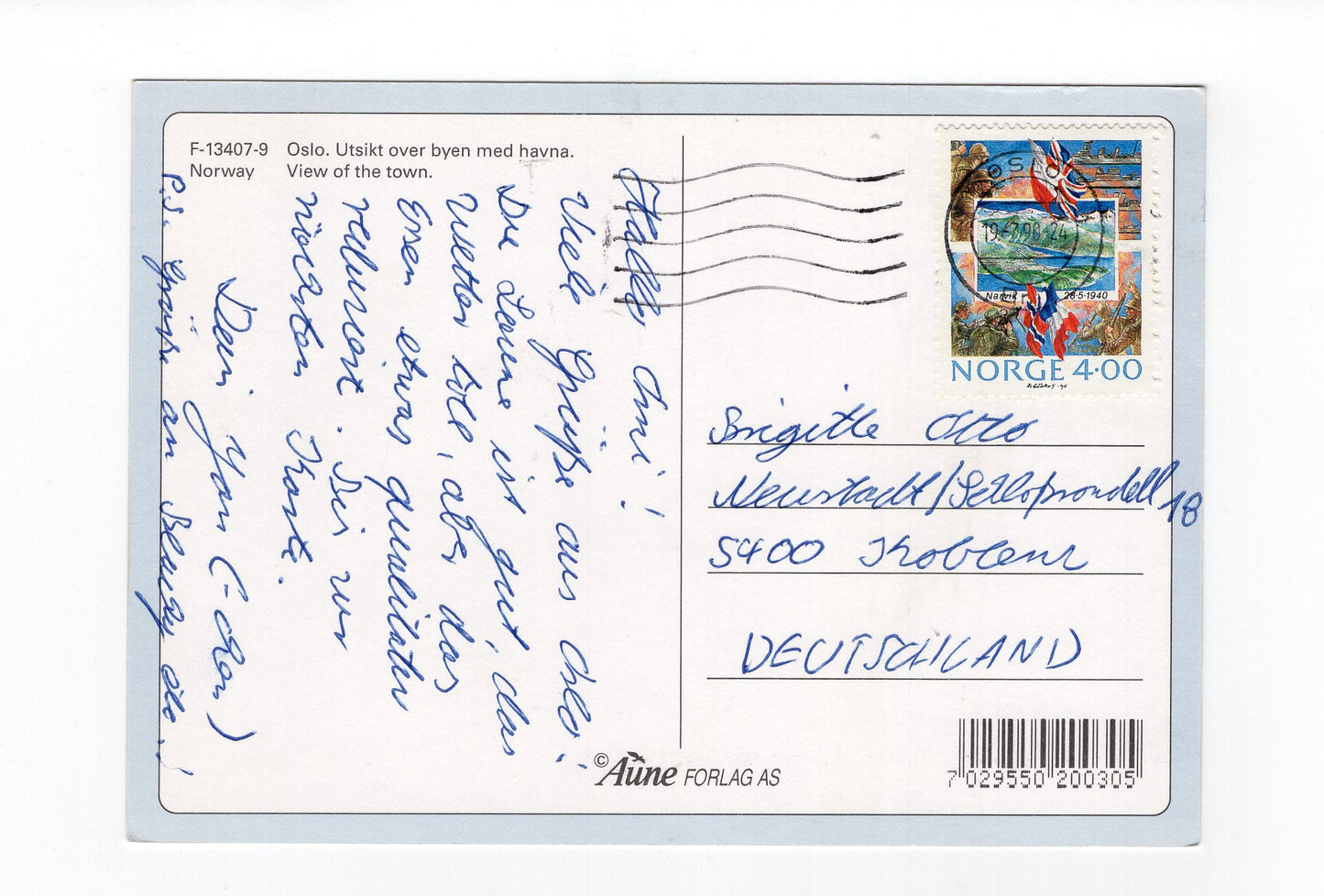 Ansichtskarte Oslo / Norwegen