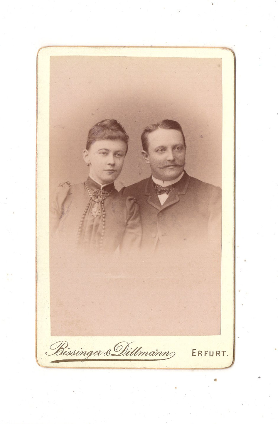 Fotografie Feines Paar - Erfurt 1880er