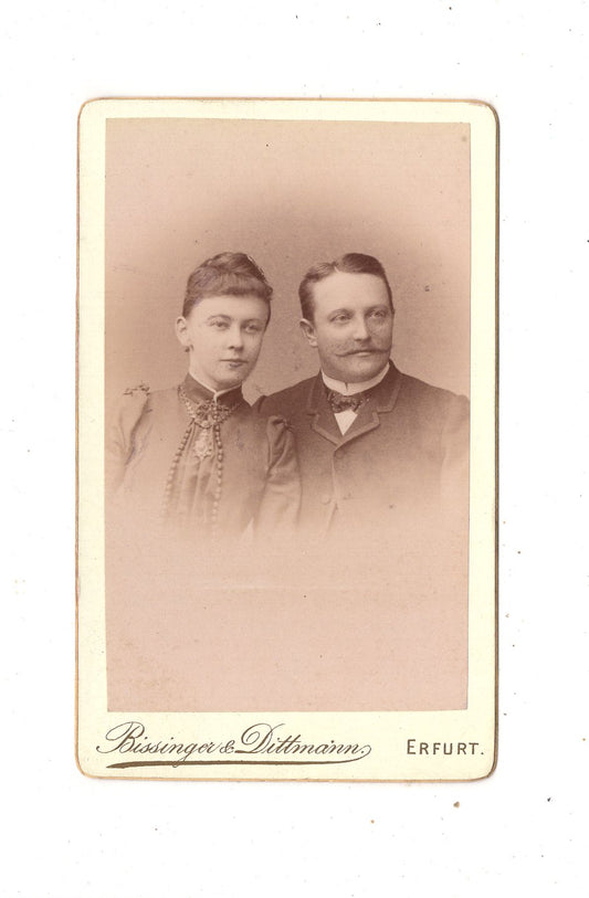 Fotografie Feines Paar - Erfurt 1880er