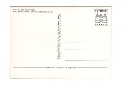 Ansichtskarte Weserbogen mit Kaiser-Wilhelm-Denkmal / I1-60