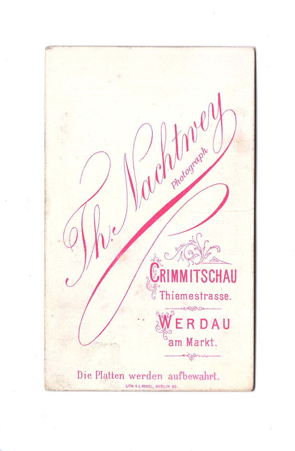 Fotografie Feine Dame - Crimmitschau & Werdau 1880er