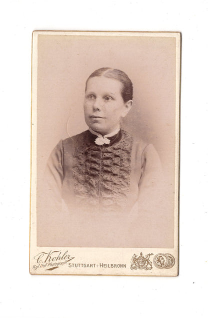 Fotografie Damenportrait - Stuttgart & Heilbronn 1880er / CDV C1-11