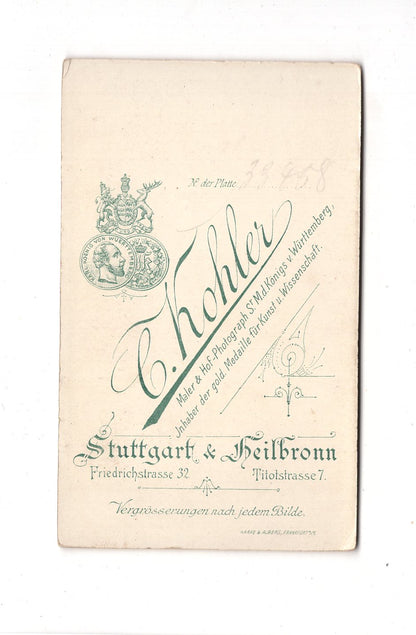 Fotografie Damenportrait - Stuttgart & Heilbronn 1880er / CDV C1-11