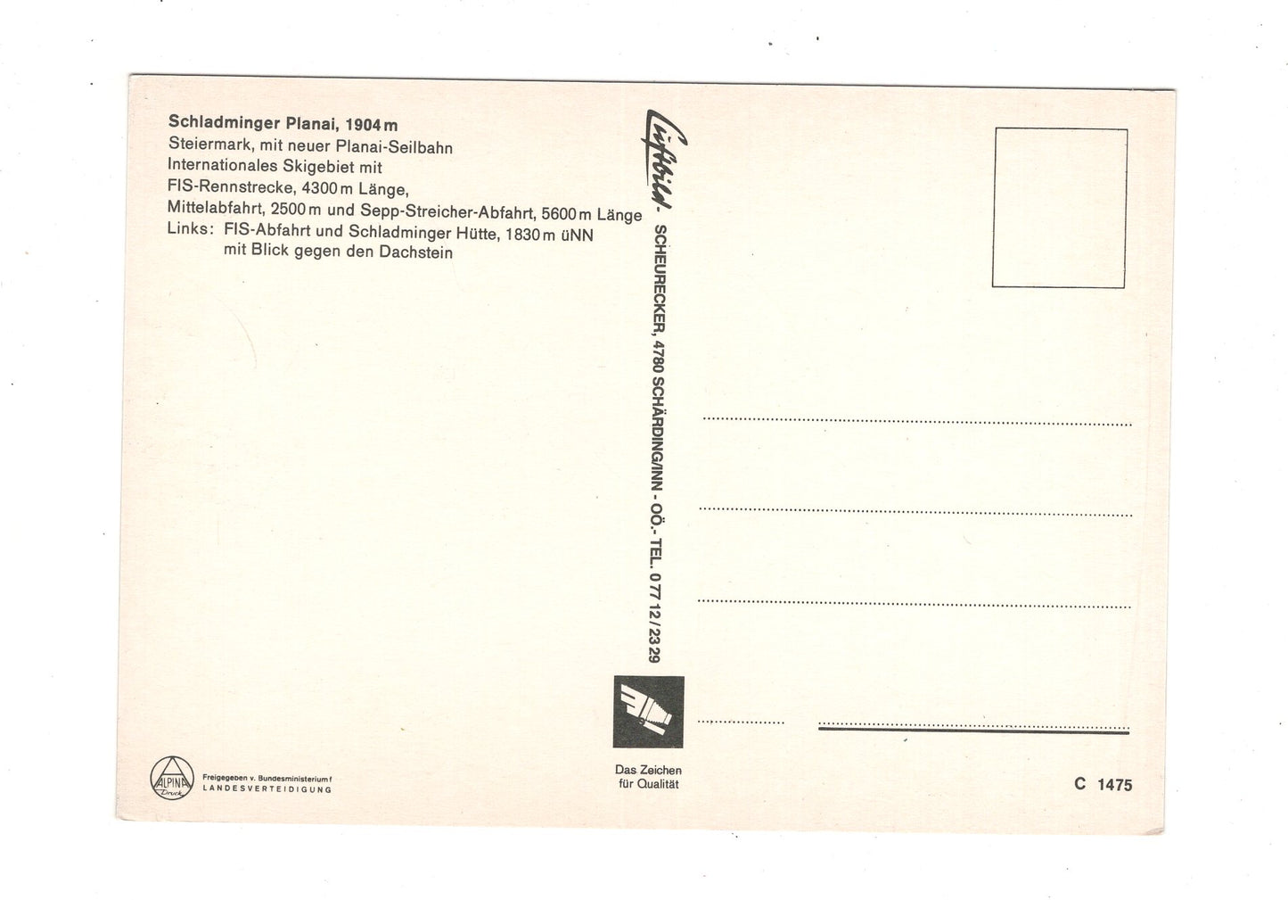 Ansichtskarte Planai Schladming / Steiermark / Österreich