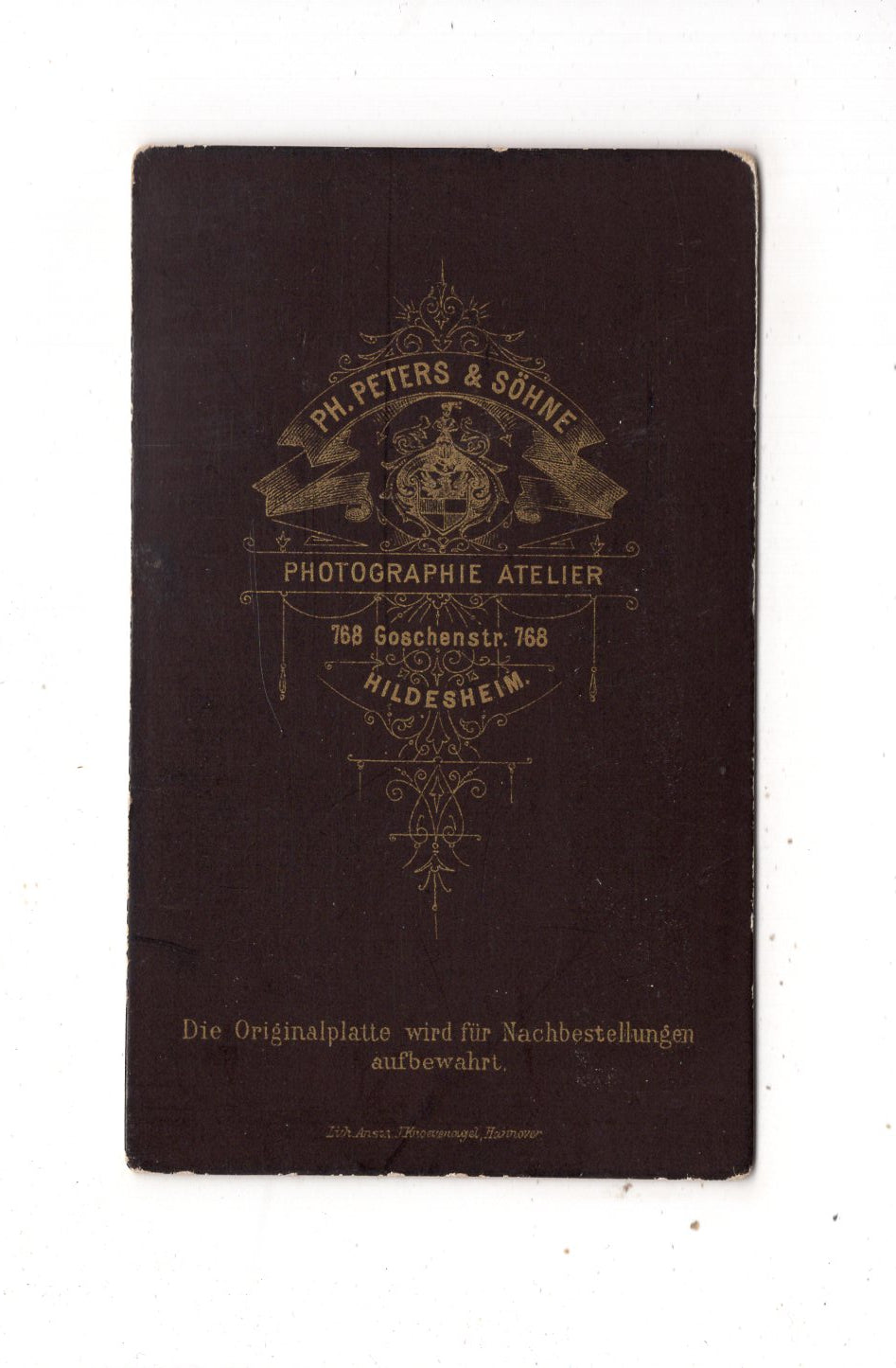 Fotografie Herrenportrait - Hildesheim 1870er