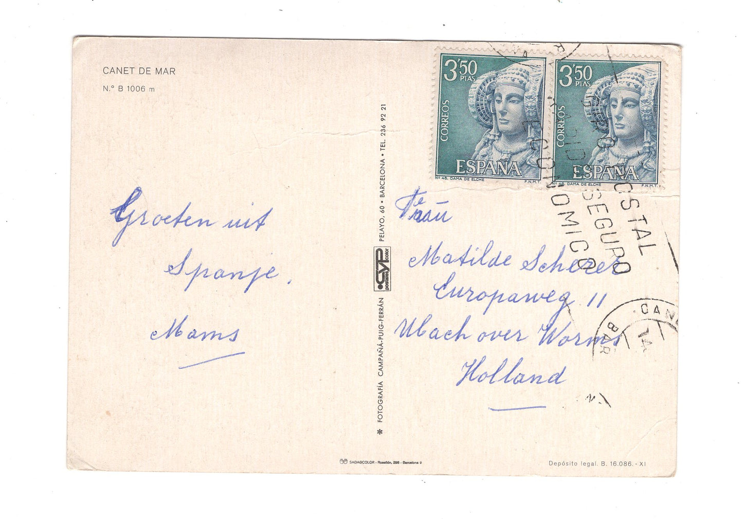 Ansichtskarte Canet de Mar / Spanien