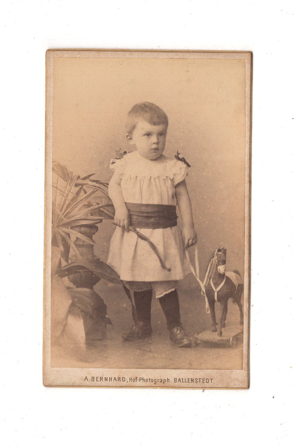 Fotografie Niedlicher kleiner Junge - Ballenstedt 1890er / CDV M1-13