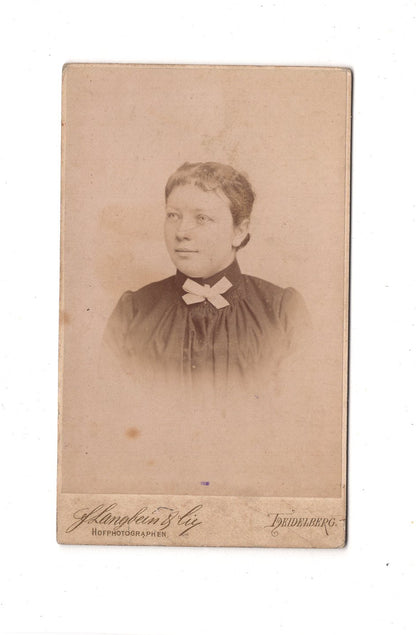 Fotografie Damenportrait - Heidelberg um 1890 / CDV C1-11