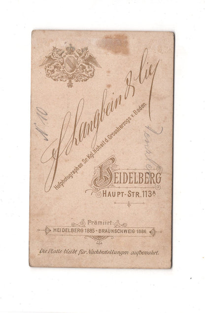 Fotografie Damenportrait - Heidelberg um 1890 / CDV C1-11