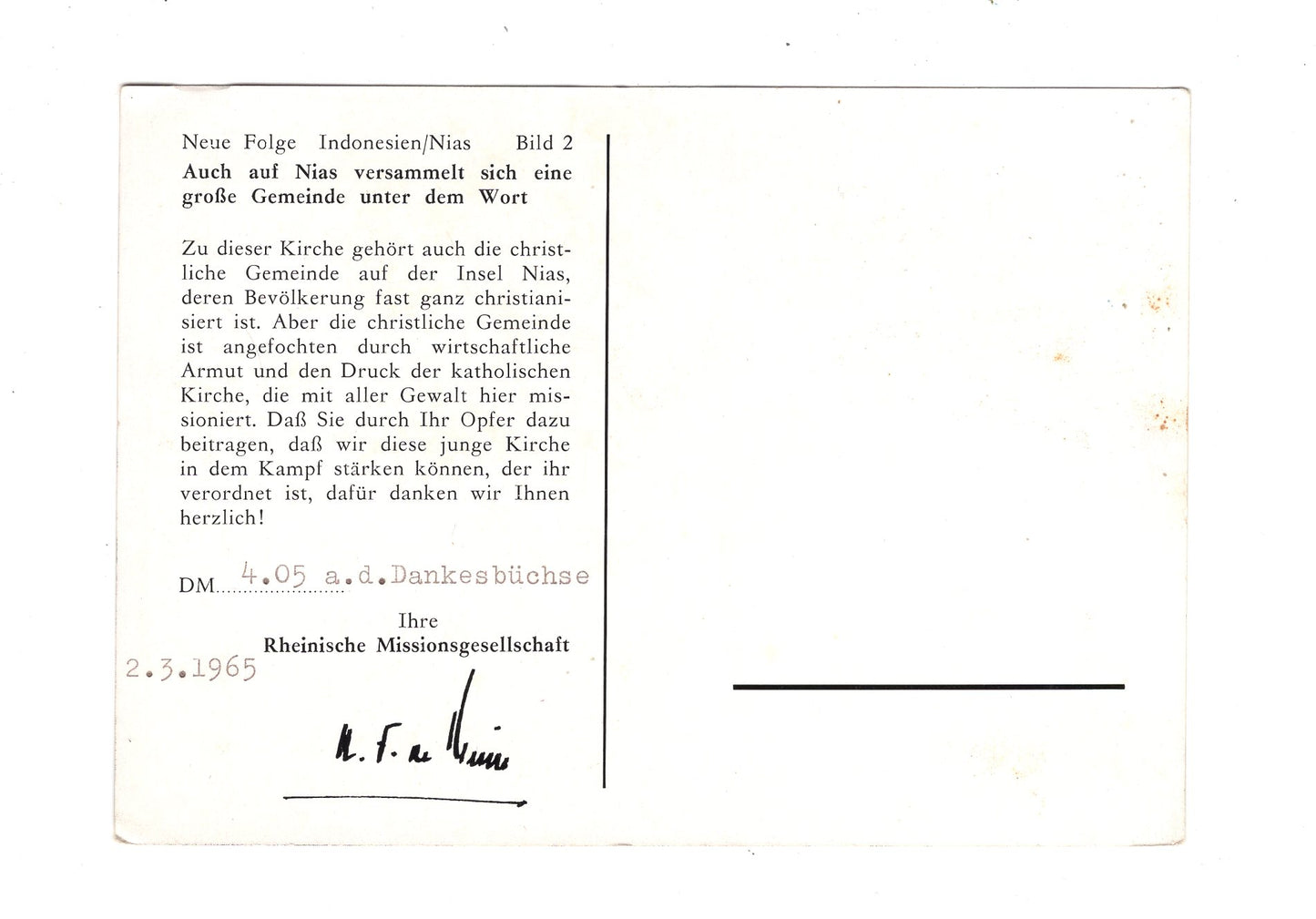 Ansichtskarte Nias / Indonesien