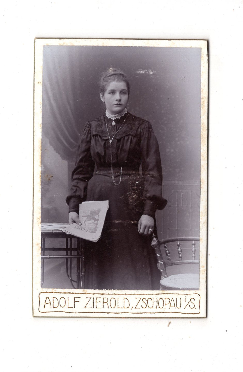 Fotografie Feine Dame - Zschopau um 1900 / CDV L1-32