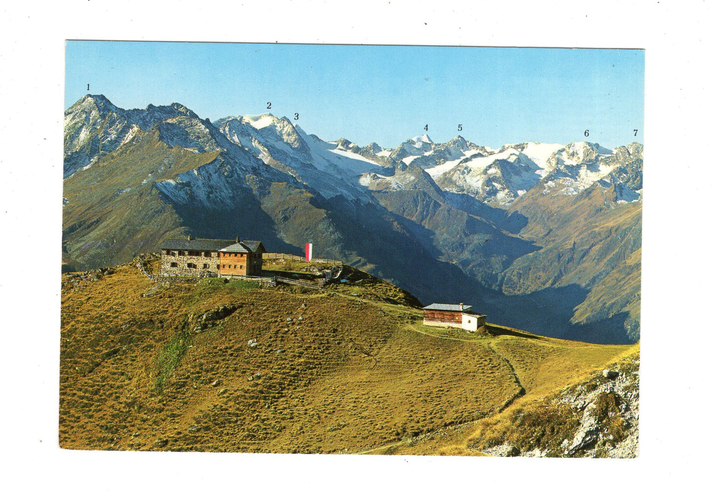 Ansichtskarte Starkenburger Hütte gegen Oberbergtal / Österreich / O1-53