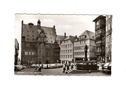 Ansichtskarte Marburg an der Lahn / Marktplatz