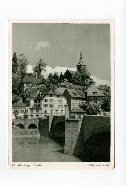 Ansichtskarte Laufenburg / Baden / Rheinbrücke