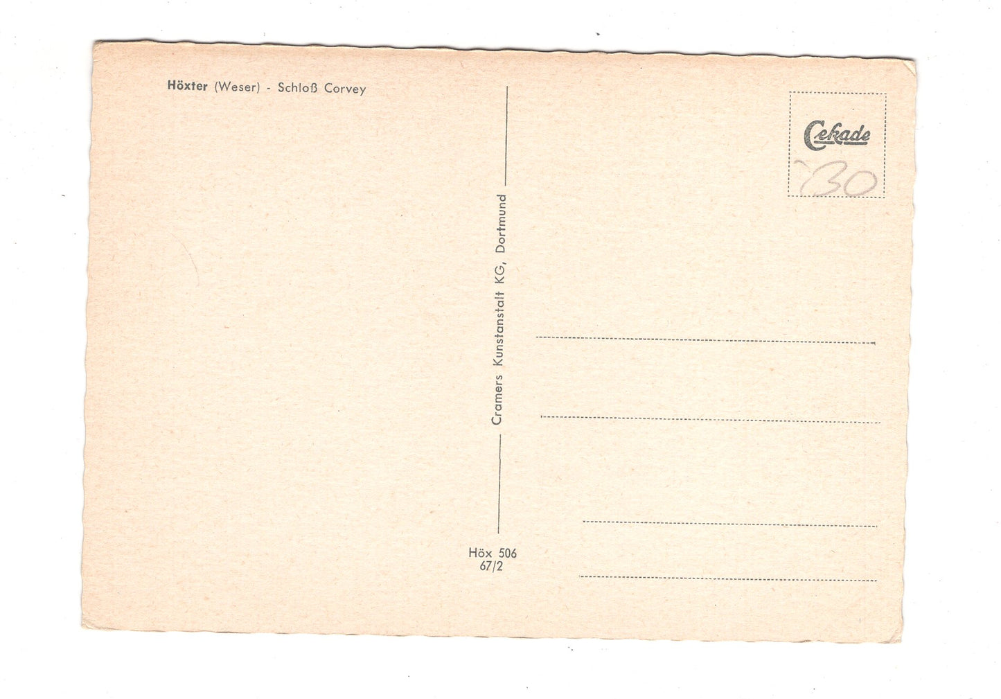 Ansichtskarte Höxter an der Weser / Schloss Corvey / I1-60