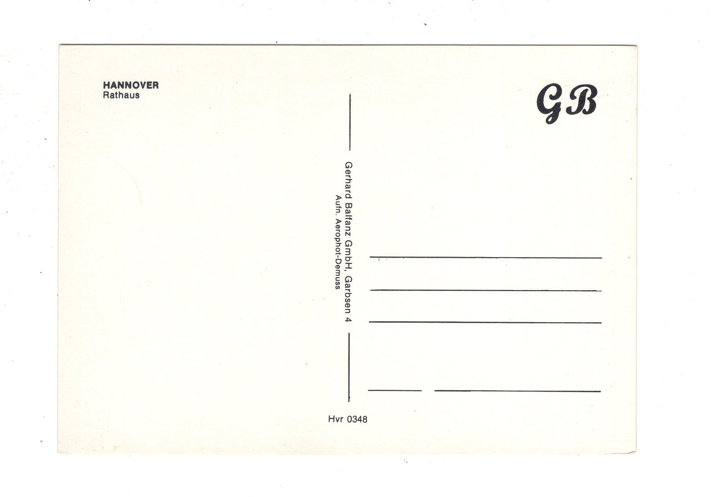 Ansichtskarte Hannover / Rathaus / J1-55