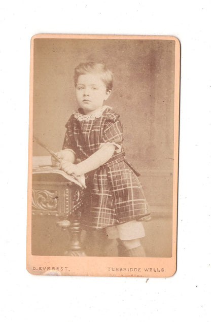 Fotografie Niedliches kleines Kind - Tunbridge Wells 1870er / CDV M1-33