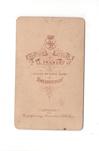 Fotografie Damenportrait - Zweibrücken 1880er / CDV C1-11