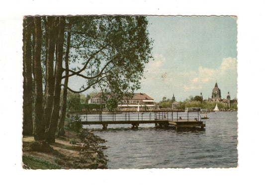 Ansichtskarte Hannover / Maschsee mit Stadthalle und Rathaus / J1-55
