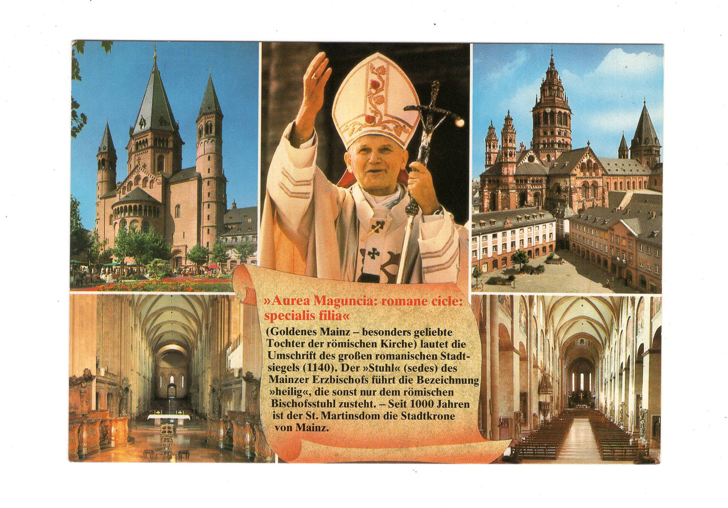 Ansichtskarte Papst Johannes Paul II. in Mainz