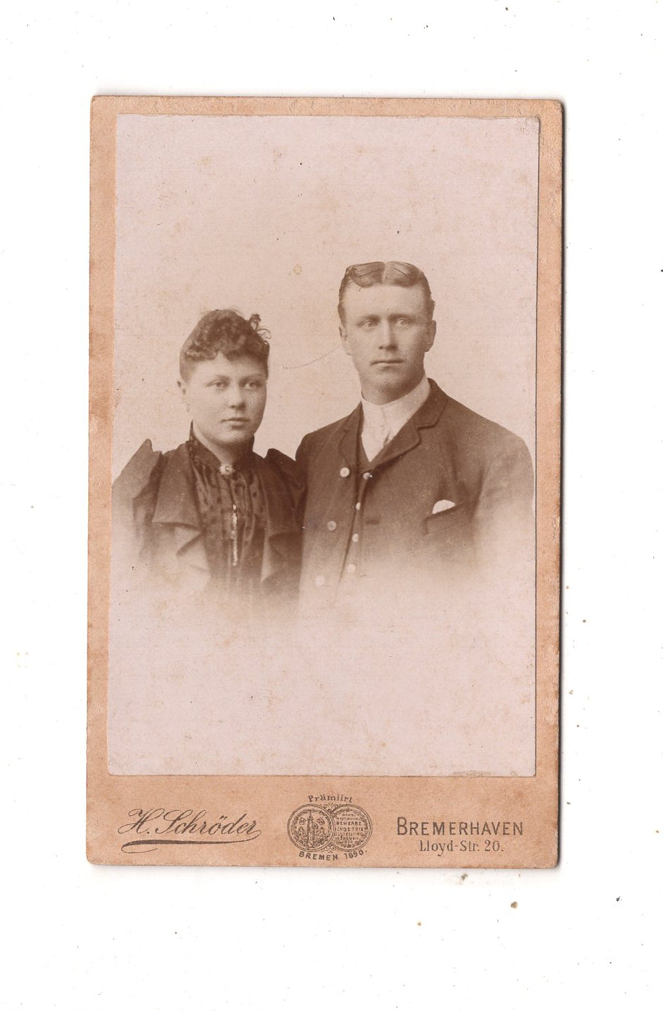 Fotografie Feines Paar - Bremerhaven 1890er