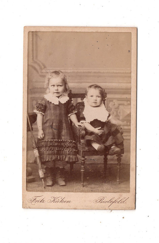 Fotografie Niedliche kleine Kinder - Bielefeld 1880er
