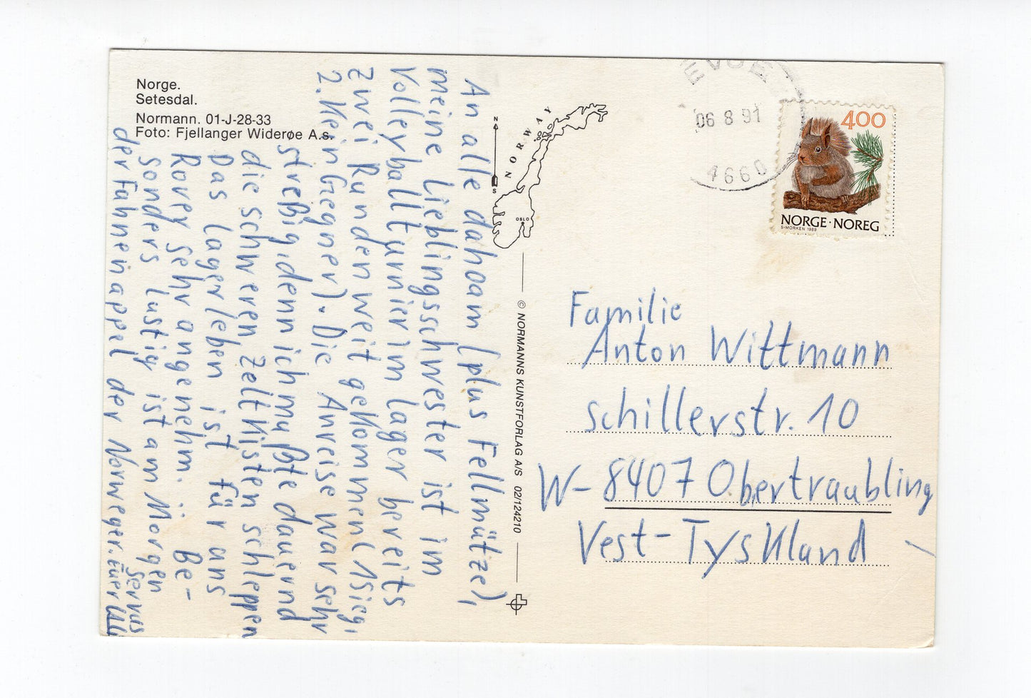 Ansichtskarte Setesdal / Norwegen