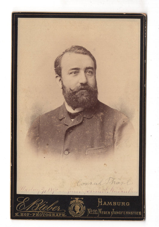 Fotografie Feiner Herr / Konsul Thörl - Hamburg 1880er / CAB W-35