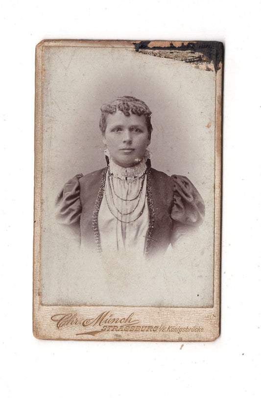 Fotografie Damenportrait - Straßburg 1890er