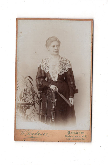 Fotografie Feine Dame - Potsdam 1890er / CDV L1-32