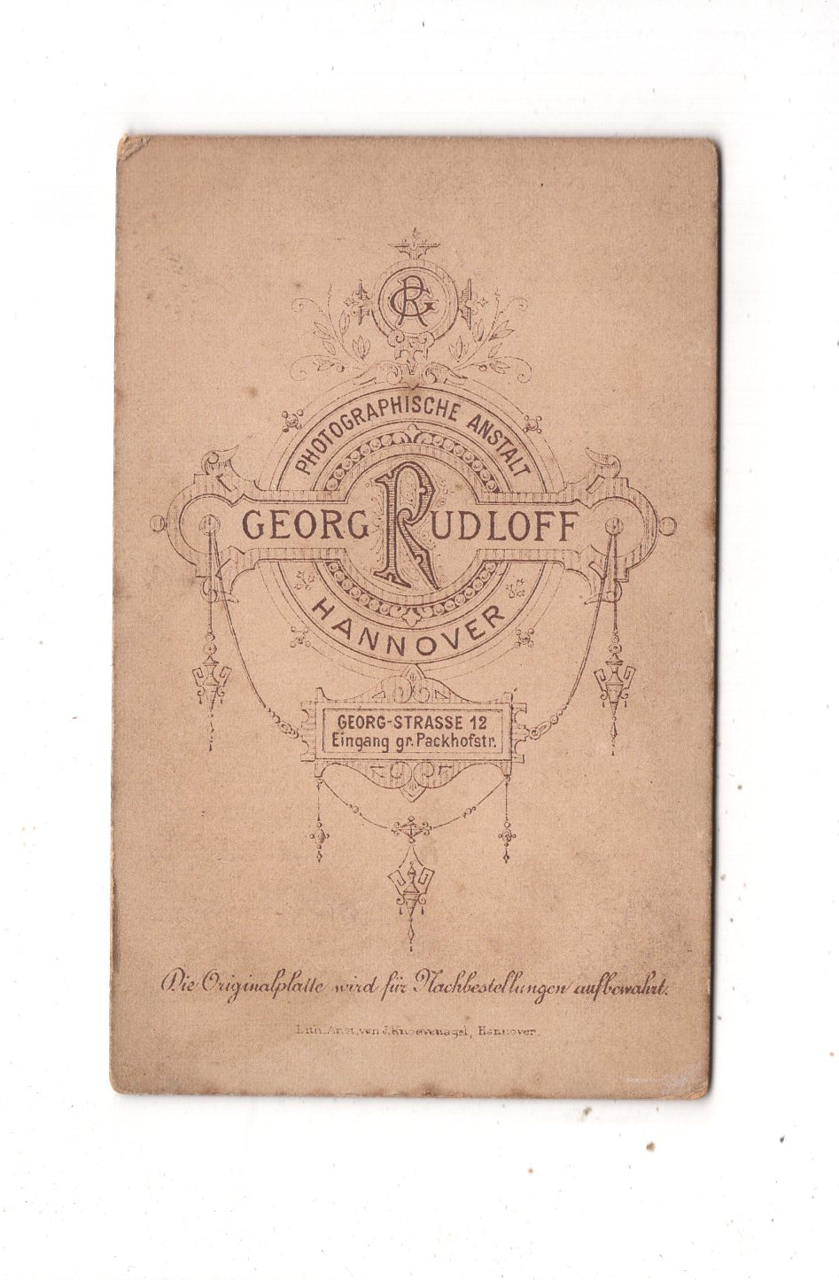 Fotografie Herrenportrait - Hannover um 1880