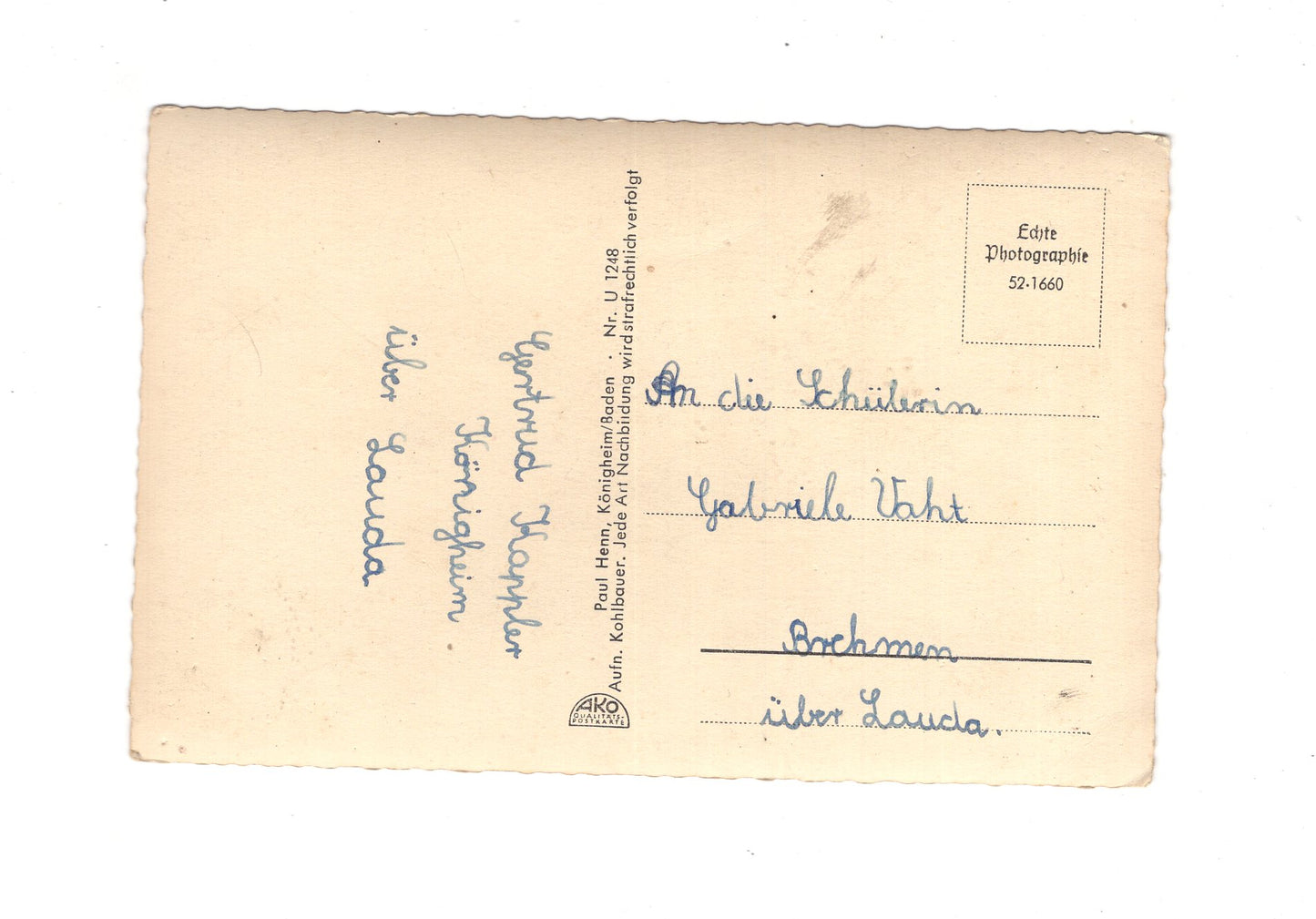 Ansichtskarte Königheim / Baden / Kirche