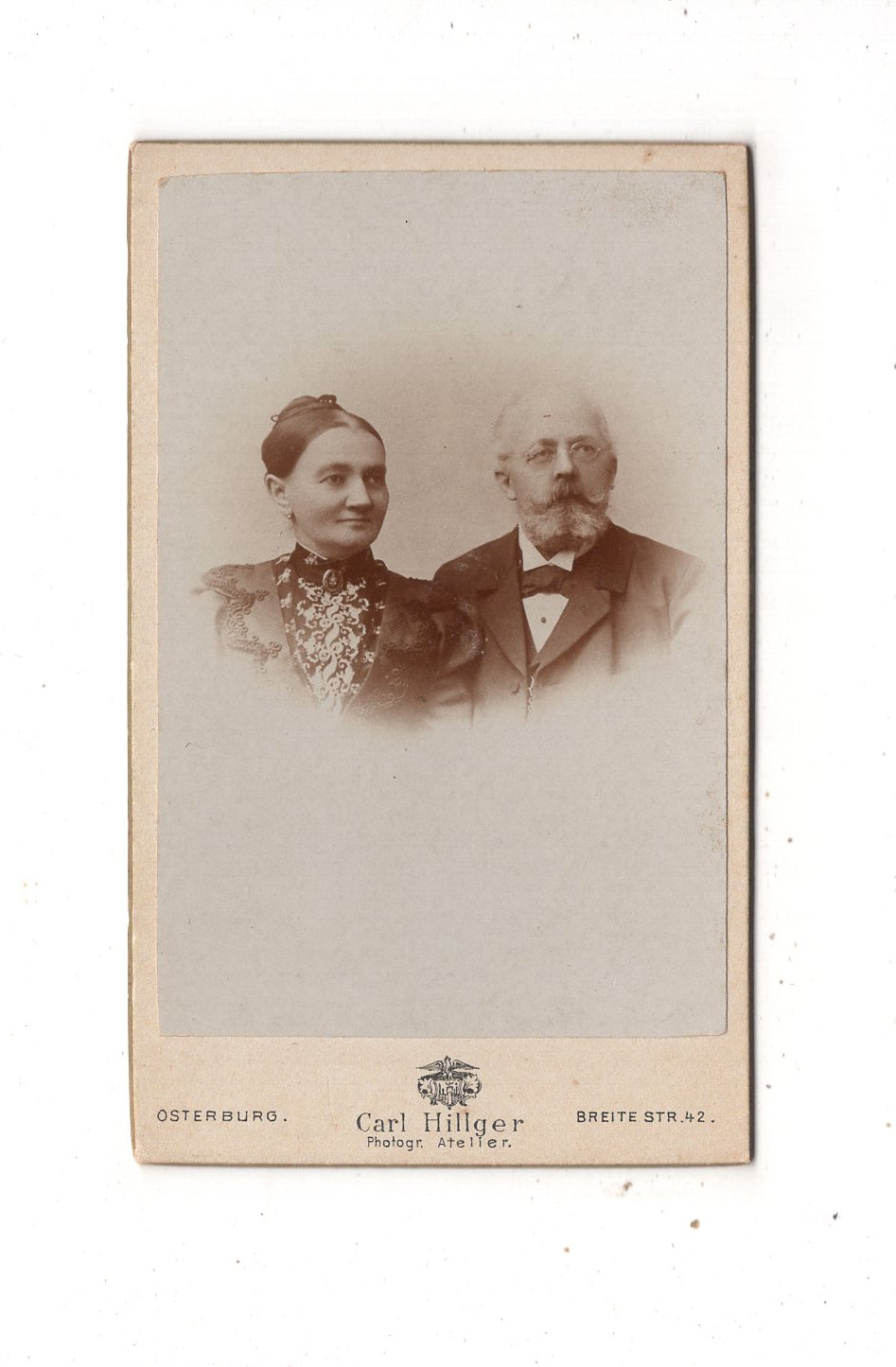 Fotografie Feines Paar - Osterburg 1890er