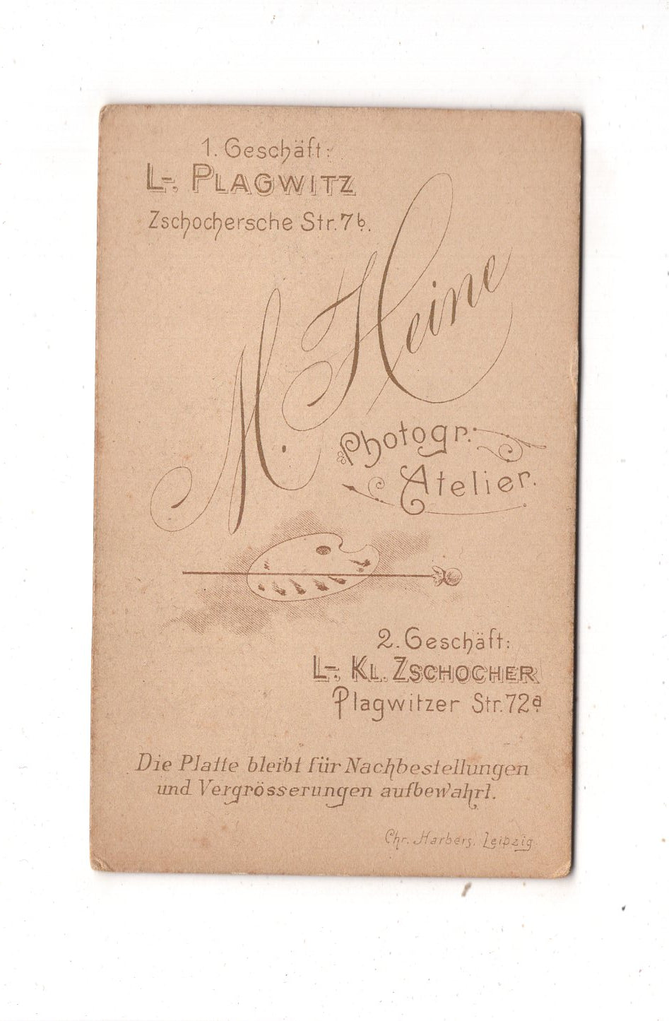 Fotografie Niedliches kleines Kind - Leipzig 1890er / CDV M1-34