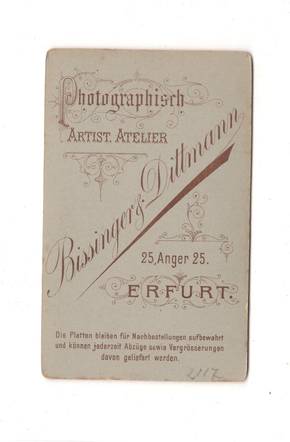 Fotografie Damenportrait - Erfurt 1880er / CDV C1-11