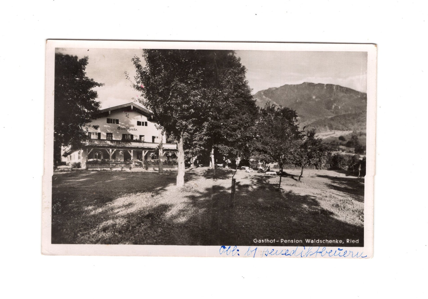 Ansichtskarte Gasthof Pension Waldschenke / Ried / Oberbayern